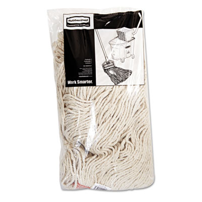 Rubbermaid&reg; Commercial Non-Launderable Cotton/Synthetic Cut-End Wet Mop Heads