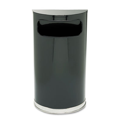 Rubbermaid&reg; Commercial European & Metallic Series Half-Round Waste Receptacle