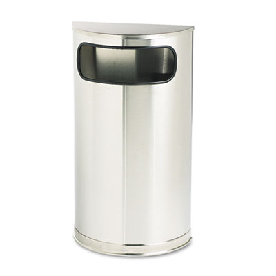 Rubbermaid&reg; Commercial European & Metallic Series Half-Round Waste Receptacle