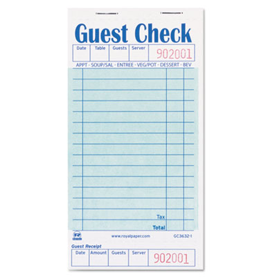 Royal Guest Check Book