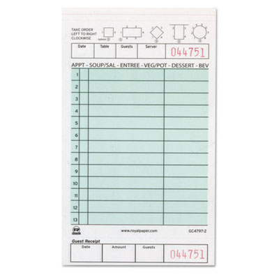 Royal Guest Check Book