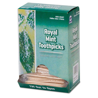 Royal Cello-Wrapped Round Wood Toothpicks