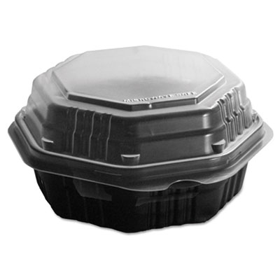 SOLO&reg; Cup Company OctaView&reg; Hinged-Lid Hot Food Containers