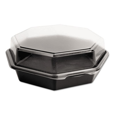 SOLO&reg; Cup Company OctaView&reg; Hinged-Lid Cold Food Containers