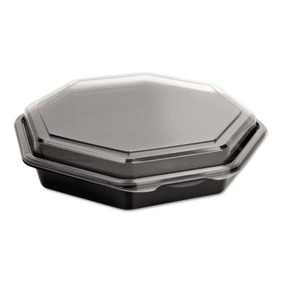 SOLO&reg; Cup Company OctaView&reg; Hinged-Lid Cold Food Containers