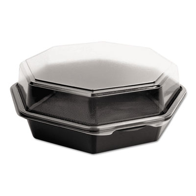 SOLO&reg; Cup Company OctaView&reg; Hinged-Lid Cold Food Containers