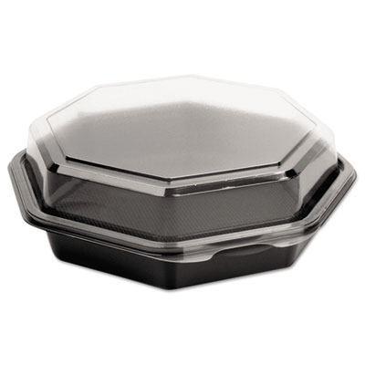 SOLO&reg; Cup Company OctaView&reg; Hinged-Lid Cold Food Containers