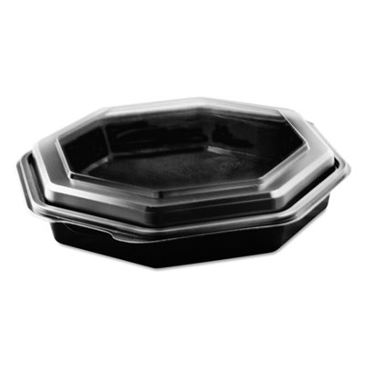 SOLO&reg; Cup Company OctaView&reg; Hinged-Lid Cold Food Containers