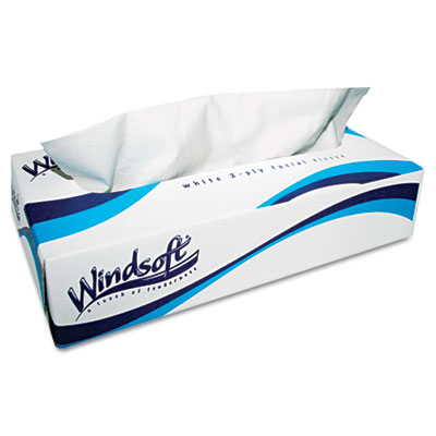 Windsoft&reg; White Facial Tissue