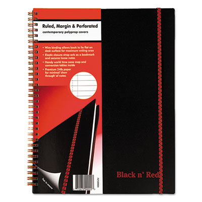 Black n' Red&trade; Twin Wire Poly Cover Notebook