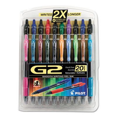 Pilot&reg; G2 Premium Retractable Gel Ink Pen Set