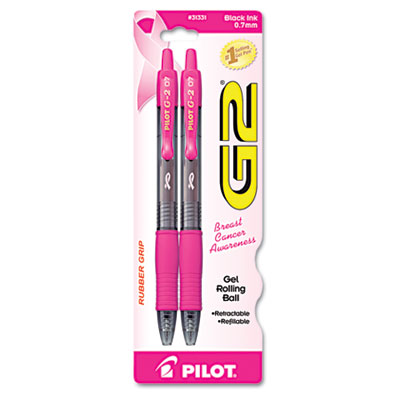 Pilot&reg; G2 Premium Breast Cancer Awareness Retractable Gel Ink Pen