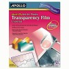 Apollo&reg; Universal Quick-Dry Inkjet Printer Transparency Film