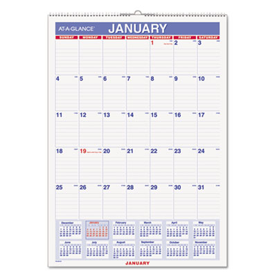 AT-A-GLANCE&reg; Erasable Wall Calendar