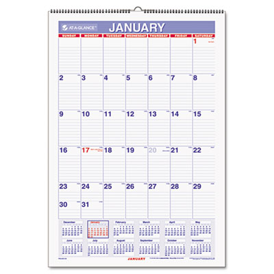 AT-A-GLANCE&reg; Erasable Wall Calendar