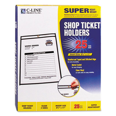 C-Line&reg; Stitched Shop Ticket Holders