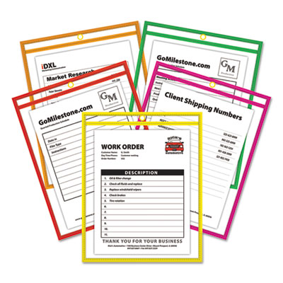 C-Line&reg; Neon Stitched Shop Ticket Holders