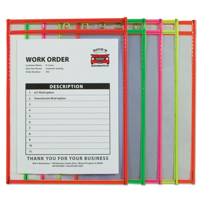 C-Line&reg; Neon Stitched Shop Ticket Holders