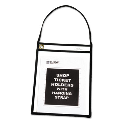 C-Line&reg; Stitched Shop Ticket Holders with Hanging Strap