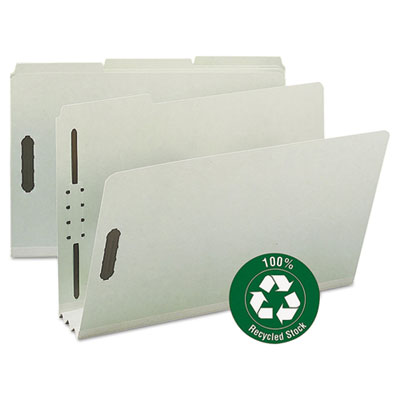 Smead&reg; 100% Recycled Pressboard Fastener Folders