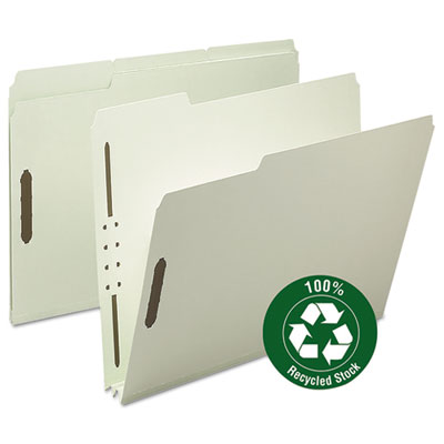 Smead&reg; 100% Recycled Pressboard Fastener Folders