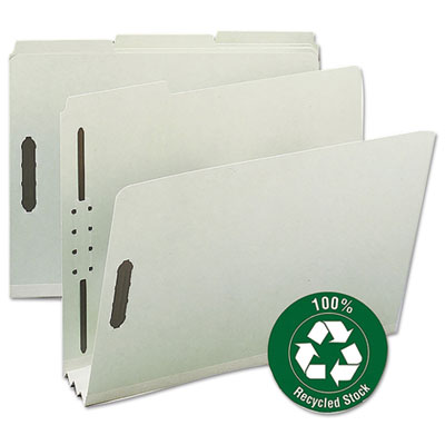 Smead&reg; 100% Recycled Pressboard Fastener Folders
