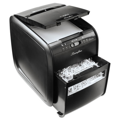 Swingline&reg; Stack-and-Shred&trade; 80X Cross-Cut Auto Feed Shredder