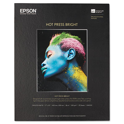 Epson&reg; Hot Press Bright Fine Art Paper