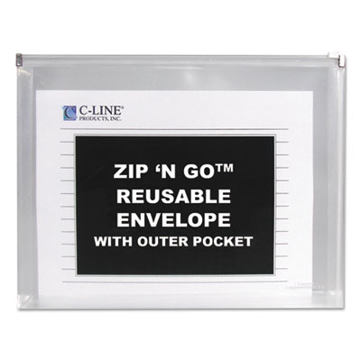 C-Line&reg; Zip &lsquo;N Go&trade; Reusable Envelope with Outer Pocket