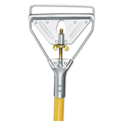 Boardwalk&reg; Screw Clamp Metal Head Mop Handle