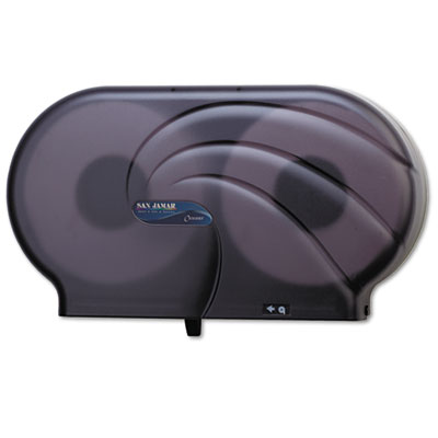 San Jamar&reg; Twin Jumbo Bath Tissue Dispenser