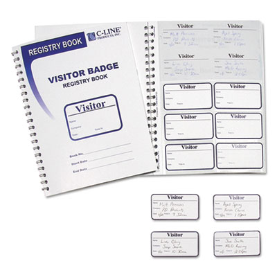 C-Line&reg; Visitor Badges with Registry Log