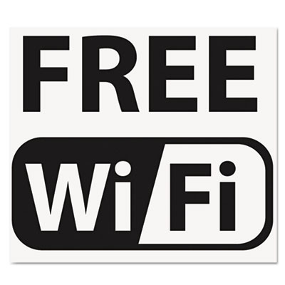 U. S. Stamp &amp; Sign&reg; Self-Stick FREE Wi-Fi-Sign