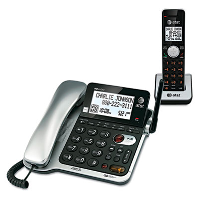 AT&amp;T&reg; CL84102 DECT 6.0 Corded and Cordless Telephone Answering System