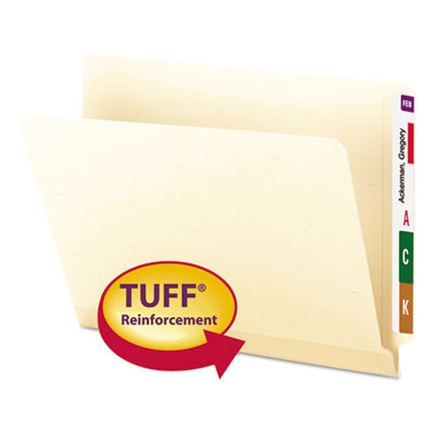 Smead&reg; TUFF&reg; Laminated End Tab Folders with Shelf-Master&reg; Reinforced Tab