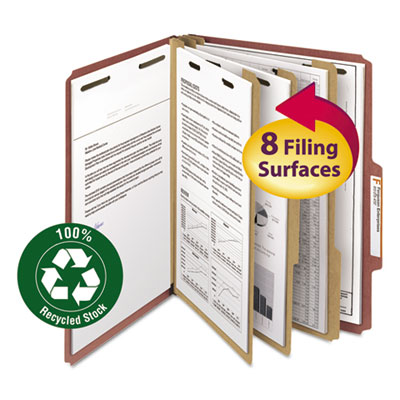 Smead&reg; 100% Recycled Pressboard Classification Folders