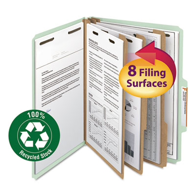Smead&reg; 100% Recycled Pressboard Classification Folders