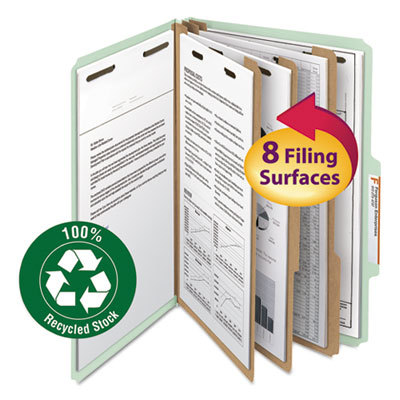 Smead&reg; 100% Recycled Pressboard Classification Folders