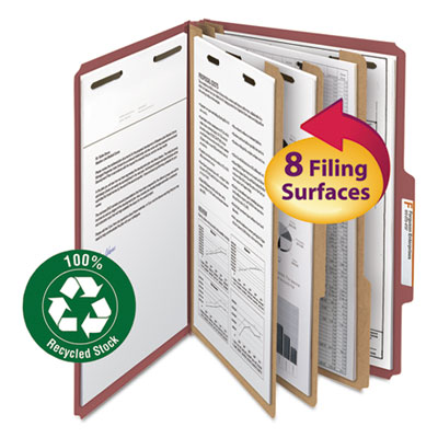 Smead&reg; 100% Recycled Pressboard Classification Folders