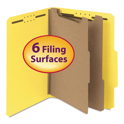 Smead&reg; 100% Recycled Pressboard Classification Folders