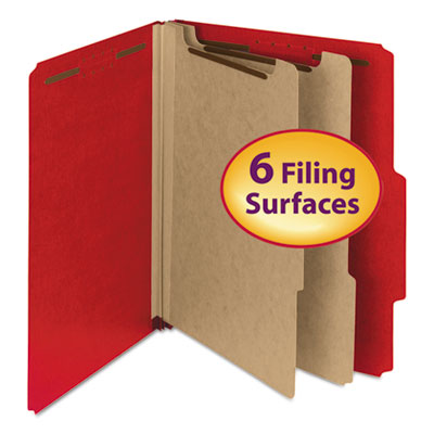 Smead&reg; 100% Recycled Pressboard Classification Folders