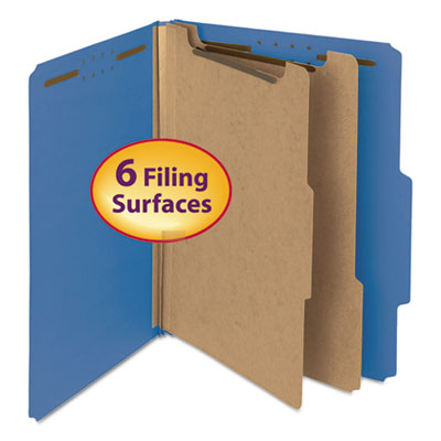 Smead&reg; 100% Recycled Pressboard Classification Folders