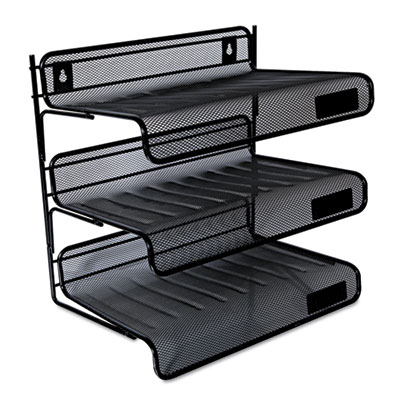Universal One&trade; Mesh Three-Tier Desk Shelf