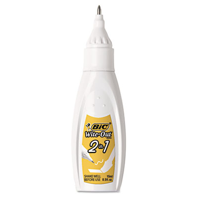 BIC&reg; Wite-Out&reg; Brand 2 in 1 Correction Fluid