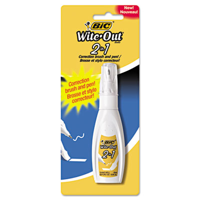 BIC&reg; Wite-Out&reg; Brand 2 in 1 Correction Fluid