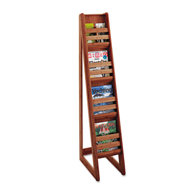 Safco&reg; Bamboo Magazine/Pamphlet Floor Display