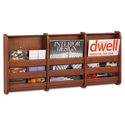 Safco&reg; Bamboo Magazine/Pamphlet Wall Display