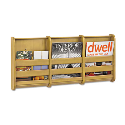 Safco&reg; Bamboo Magazine/Pamphlet Wall Display