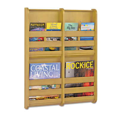Safco&reg; Bamboo Magazine/Pamphlet Wall Display