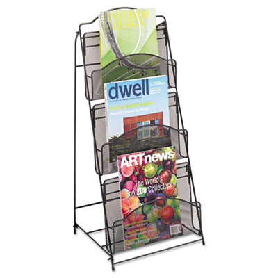 Safco&reg; Onyx&trade; Magazine Floor Rack